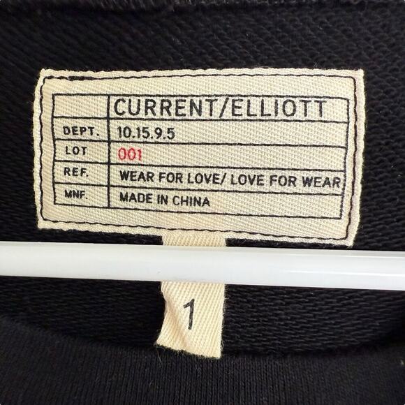 Current Elliott 1 Womens Western Suede Fringe Roll Hem Sweatshirt Fray Popover - Picture 2 of 7